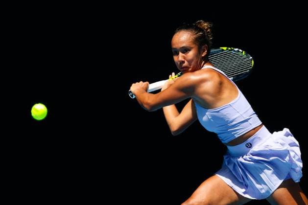 January 14, 2024, Melbourne, Victoria, Australia: MELBOURNE, AUSTRALIA - JANUARY 14: Leylah Fernandez of Canada on her way to beating Sara Bejlek of Czech Republic on Day 1 of the 2024 Australian Open at Melbourne Park on January 14, 2024 in Melbourne, Australia. Melbourne Australia - ZUMAp121 20240114_zsp_p121_023 Copyright: xChrisxPutnamx