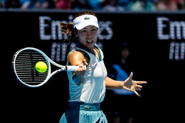 MELBOURNE, VIC - JANUARY 14: Mai Hontama of Japan in action during Round 1 of the 2024 Australian Open on January 14 2024, at Melbourne Park in Melbourne, Australia. (Photo by Jason Heidrich Icon Sportswire) TENNIS: JAN 14 Australian Open EDITORIAL USE ONLY Icon240114071