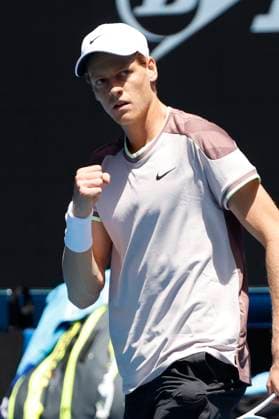 January 14, 2024, Melbourne, Victoria, Australia: Jannik Sinner ( ITA) In action during their round one singles match against Botic Van De Zandschulp (NED) on day one of the 2024 Australian Open at Melbourne Park on January 14, 2024 in Melbourne, Australia. Melbourne Australia - ZUMAl131 20240114_zsp_l131_020 Copyright: xCiroxDexLucax