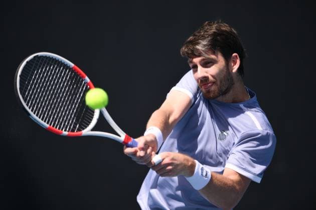 Cameron Norrie (GBR) during a practice session Australian Open, Day One, Tennis, Melbourne Park, Melbourne, Australia - 14 Jan 2024  Copyright: xJamesxGourley Shutterstockx 14297568c