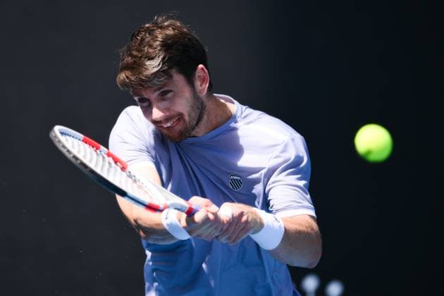 Cameron Norrie (GBR) during a practice session Australian Open, Day One, Tennis, Melbourne Park, Melbourne, Australia - 14 Jan 2024  Copyright: xJamesxGourley Shutterstockx 14297568d