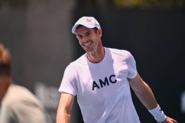 Andy Murray (GBR) during a practice session Australian Open, Day One, Tennis, Melbourne Park, Melbourne, Australia - 14 Jan 2024  Copyright: xJamesxGourley Shutterstockx 14297568aw