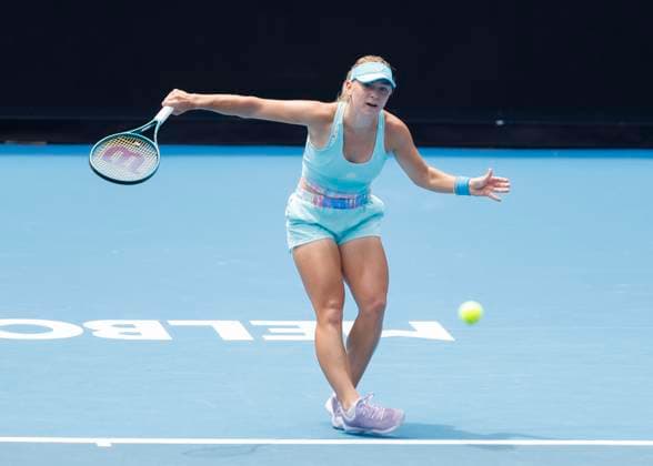 Maria Timofeeva RUS , Australian Open 2024, Melbourne Park, Melbourne, Victoria, Australia Copyright: xJuergenxHasenkopfx