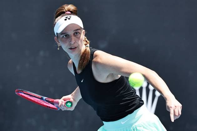 Tamara Korpatsch, GER, during first round of 2024 Australian Open in Melbourne, 14 01 2023
