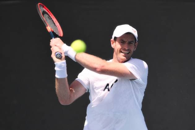 Andy Murray (GBR) during a practice session Australian Open, Day One, Tennis, Melbourne Park, Melbourne, Australia - 14 Jan 2024  Copyright: xJamesxGourley Shutterstockx 14297568ae