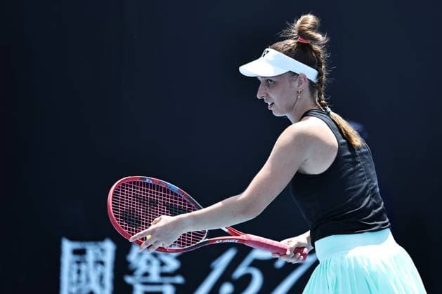 Tamara Korpatsch, GER, during first round of 2024 Australian Open in Melbourne, 14 01 2023