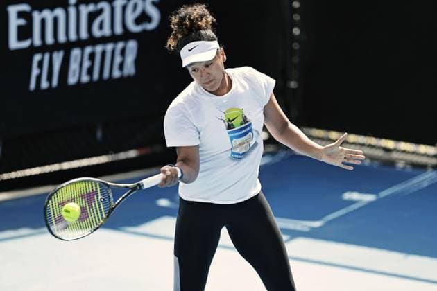 Tennis: Australian Open Japan s Naomi Osaka practices in Melbourne, Australia, on Jan. 14, 2024, a day before facing Caroline Garcia of France in the first round of the Australian Open tennis tournament.  A14AA0002323720P