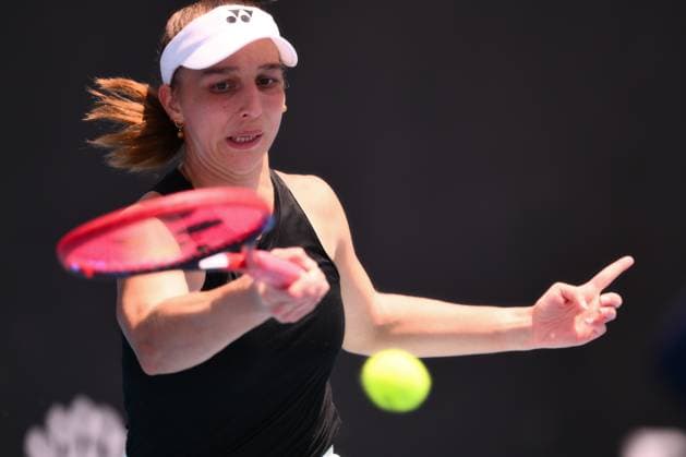 Tamara Korpatsch (GER) in action during her first round match Australian Open, Day One, Tennis, Melbourne Park, Melbourne, Australia - 14 Jan 2024  Copyright: xJamesxGourley Shutterstockx 14297568cw
