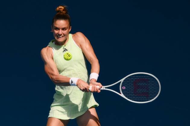 Maria Sakkari (GRE) during her first round match Australian Open, Day One, Tennis, Melbourne Park, Melbourne, Australia - 14 Jan 2024  Copyright: xJamesxGourley Shutterstockx 14297568ec
