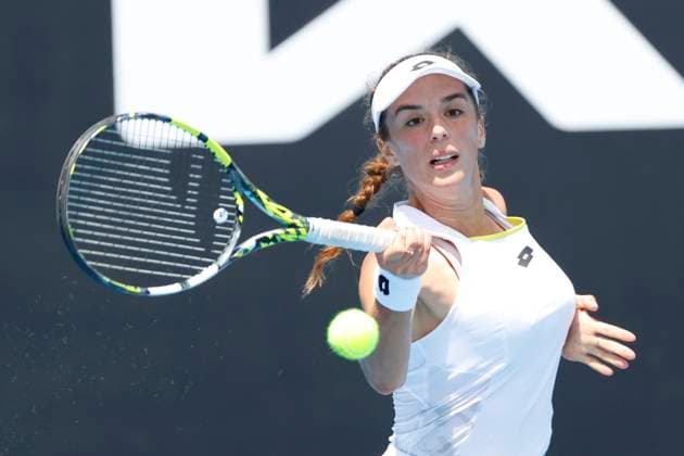 2024 Australian Open - Day 1 Lucia Bronzatti of Italy is in action during her round one singles match against Lesia Tsurenko of Ukraine on day one of the 2024 Australian Open at Melbourne Park in Melbourne, Australia, on January 14, 2024. Melbourne Victoria Australia  Copyright: xCiroxDexLucax originalFilename:deluca-2024aust240114_npMRK.jpg
