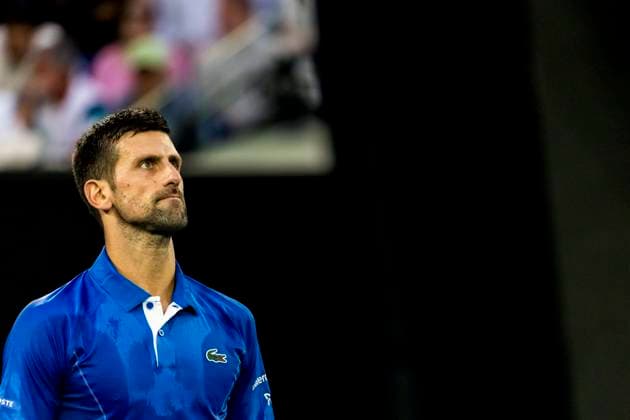 MELBOURNE, VIC - JANUARY 14: Novak Djokovic of Serbia in action during Round 1 of the 2024 Australian Open on January 14 2024, at Melbourne Park in Melbourne, Australia. (Photo by Jason Heidrich Icon Sportswire) TENNIS: JAN 14 Australian Open EDITORIAL USE ONLY Icon240114260