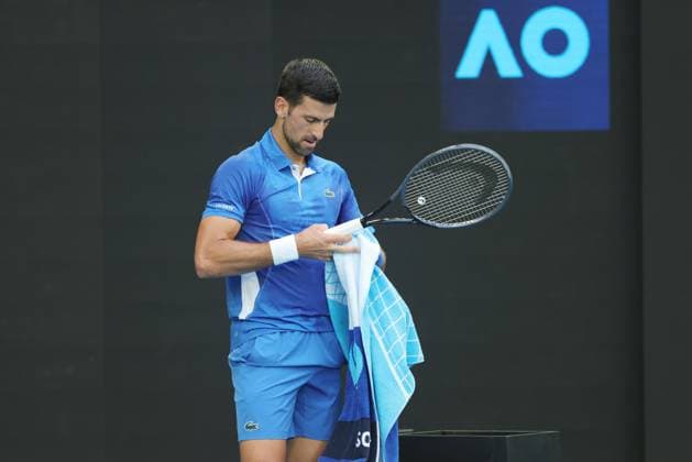 Novak Djokovic, SRB, during first round of 2024 Australian Open in Melbourne, 14 01 2023