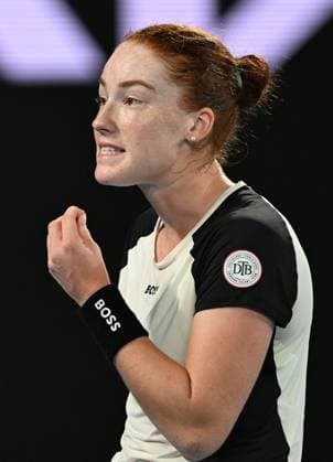 TENNIS AUSTRALIAN OPEN, Germany s Ella Seidel reacts during her first round match against Aryna Sabalenka of Belarus on Day 1 of the 2024 Australian Open at Melbourne Park in Melbourne, Sunday, January 14, 2024. ( NO ARCHIVING, EDITORIAL USE ONLY, NO USE IN BOOKS WITHOUT CONSENT MELBOURNE VICTORIA AUSTRALIA  Copyright: xLUKASxCOCHx 20240115001888898009