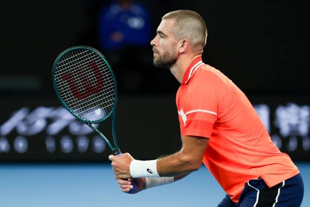 January 14, 2024, Melbourne, Victoria, Australia: MELBOURNE, AUSTRALIA - JANUARY 14: Borna Coric of Croatia plays Frances Tiafoe of USA on Day 1 of the 2024 Australian Open at Melbourne Park on January 14, 2024 in Melbourne, Australia. Melbourne Australia - ZUMAp121 20240114_zsp_p121_086 Copyright: xChrisxPutnamx