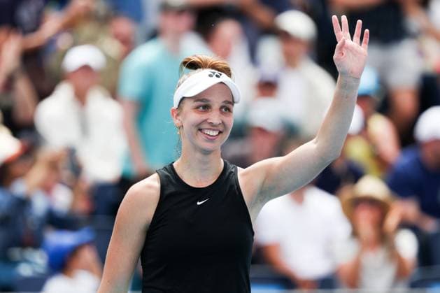 January 14, 2024, Melbourne, Victoria, Australia: MELBOURNE, AUSTRALIA - JANUARY 14: Tamara Korpatsch of Germany beats Jodie Burrage of United Kingdom on Day 1 of the 2024 Australian Open at Melbourne Park on January 14, 2024 in Melbourne, Australia. Melbourne Australia - ZUMAp121 20240114_zsp_p121_121 Copyright: xChrisxPutnamx
