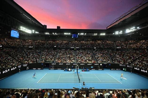 2024 Australian Open - Melbourne Novak Djokovic (SRB) match during his first round at the 2024 Australian Open at Melbourne Park in Melbourne, AUSTRALIA, on January 14, 2024. Photo by Corinne Dubreuil ABACAPRESS.COM Melbourne Australia  Copyright: xDubreuilxCorinne ABACAx