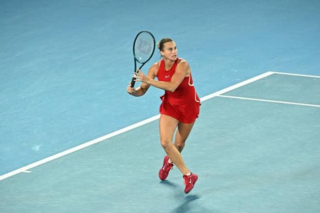 2024 Australian Open - Melbourne Aryna Sabalenka (RUS) during her first round match at the 2024 Australian Open at Melbourne Park in Melbourne, AUSTRALIA, on January 14, 2024. Photo by Corinne Dubreuil ABACAPRESS.COM Melbourne Australia  Copyright: xDubreuilxCorinne ABACAx