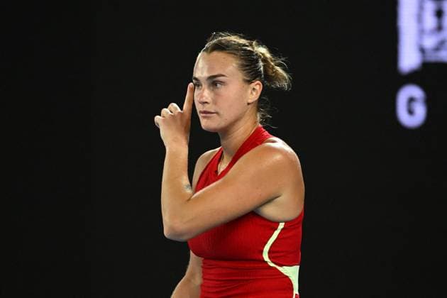 2024 Australian Open - Melbourne Aryna Sabalenka (RUS) during her first round match at the 2024 Australian Open at Melbourne Park in Melbourne, AUSTRALIA, on January 14, 2024. Photo by Corinne Dubreuil ABACAPRESS.COM Melbourne Australia  Copyright: xDubreuilxCorinne ABACAx