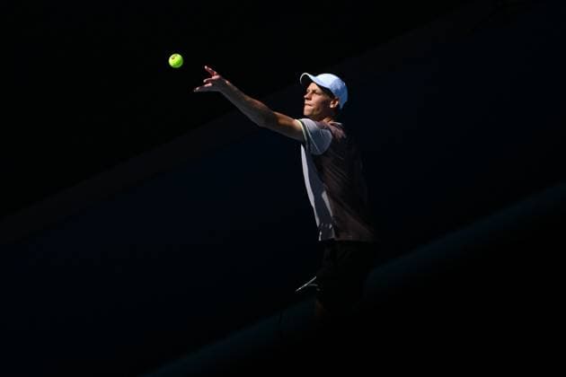 2024 Australian Open - Melbourne Jannik Sinner (ITA) during his first round match at the 2024 Australian Open at Melbourne Park in Melbourne, AUSTRALIA, on January 14, 2024. Photo by Corinne Dubreuil ABACAPRESS.COM Melbourne Australia  Copyright: xDubreuilxCorinne ABACAx