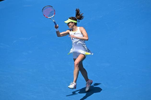 2024 Australian Open - Melbourne Alize Cornet (FRA) during her first round match at the 2024 Australian Open at Melbourne Park in Melbourne, AUSTRALIA, on January 14, 2024. Photo by Corinne Dubreuil ABACAPRESS.COM Melbourne Australia  Copyright: xDubreuilxCorinne ABACAx