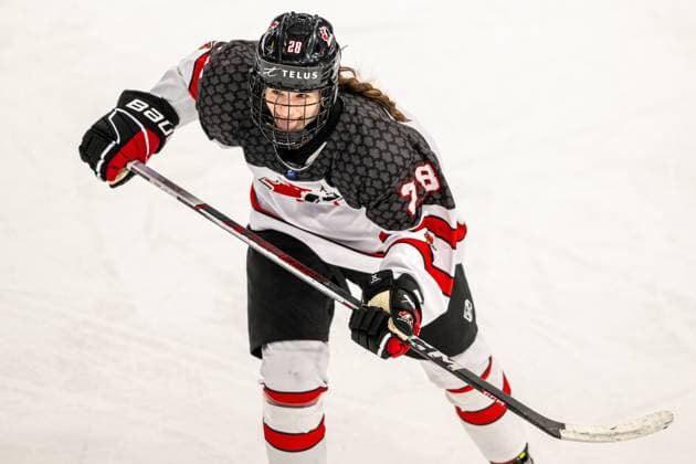 2024 IIHF Ice Hockey U18 Womens World Championship Switzerland, 14 01 2024 Stryker Zablocki of Canada wins the bronze medal at the 2024 IIHF Ice Hockey U18 Womens World Championship inZug, Bossard Arena, on Sunday, 14 January 2024 Copyright: xBEAUTIFULxSPORTS TobiasxLacknerx