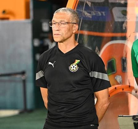 January 14, 2024. AFCON 2023 -Ghana Head Coach Chris Hughton, Ghana vs Cape Verde, Stade Felix Houphouet-Boigny, Abidjan, Cote D Ivoire - Photo by Ebenezer Amoakoh (Photogod)