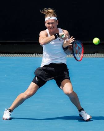Tennis 2024: Australian Open Day 2 January 15, 2024: 31st seed MARIE BOUZKOVA of the Czech Republic in action against LINDA NOSKOVA of the Czech Republic on Court 3 in a Women s Singles 1st round match on day 2 of the 2024 Australian Open in Melbourne, Australia. Sydney Low Cal Media(Credit Image: Â Sydney Low Cal Sport Media) California USA EDITORIAL USE ONLY Copyright: xx ZUMA-20240115_faf_c04_004.jpg SydneyxLowx csmphotothree223286