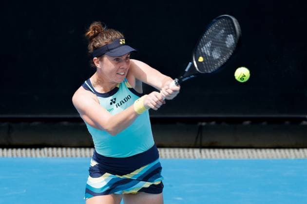 January 15, 2024: LINDA NOSKOVA of the Czech Republic in action against 31st seed MARIE BOUZKOVA of the Czech Republic on Court 3 in a Women s Singles 1st round match on day 2 of the 2024 Australian Open in Melbourne, Australia. Cal Media USA - ZUMAc04_ 20240115_faf_c04_006 Copyright: xSydneyxLowx