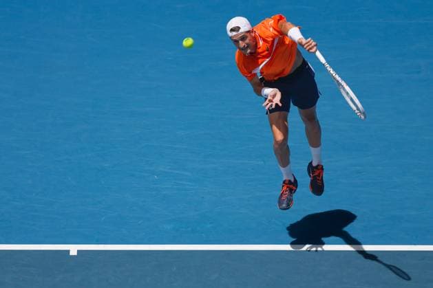 January 15, 2024: TERENCE ATMANE of France in action against 3rd seed DANIIL MEDVEDEV of the Russian Federation on Margaret Court Arena in a Men s Singles 1st round match on day 2 of the 2024 Australian Open in Melbourne, Australia. Cal Media USA - ZUMAc04_ 20240115_faf_c04_016 Copyright: xSydneyxLowx