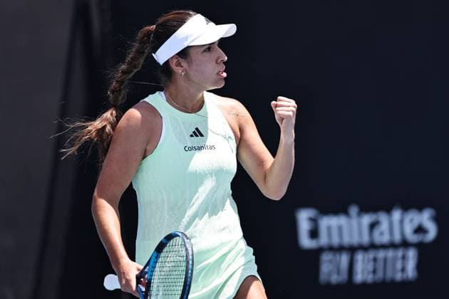 Camila Osorio, COL, during first round of 2024 Australian Open in Melbourne, 15 01 2023