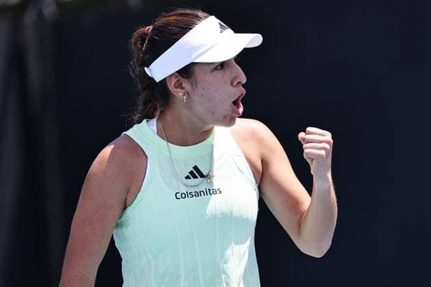 Camila Osorio, COL, during first round of 2024 Australian Open in Melbourne, 15 01 2023