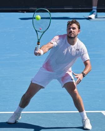 January 15, 2024: STAN WAWRINKA of Switzerland in action against 20th seed ADRIAN MANNARINO of France on KIA Arena in a Men s Singles 1st round match on day 2 of the 2024 Australian Open in Melbourne, Australia. Cal Media USA - ZUMAc04_ 20240115_faf_c04_042 Copyright: xSydneyxLowx