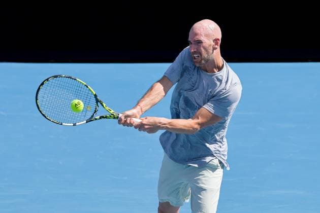 January 15, 2024: 20th seed ADRIAN MANNARINO of France in action against STAN WAWRINKA of Switzerland on KIA Arena in a Men s Singles 1st round match on day 2 of the 2024 Australian Open in Melbourne, Australia. Cal Media USA - ZUMAc04_ 20240115_faf_c04_043 Copyright: xSydneyxLowx