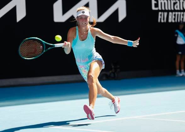 Magdalena Frech, Australian Open 2024, Melbourne Park, Melbourne, Victoria, Australia Copyright: xJuergenxHasenkopfx