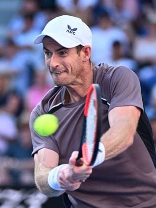 TENNIS AUSTRALIAN OPEN, Andy Murray of Great Britain returns during his first round match against Tomas Martin Etcheverry of Argentina on Day 2 of the 2024 Australian Open at Melbourne Park in Melbourne, Monday, January 15, 2024. ( NO ARCHIVING, EDITORIAL USE ONLY, NO USE IN BOOKS WITHOUT CONSENT MELBOURNE VICTORIA AUSTRALIA  Copyright: xx 20240115001889235763