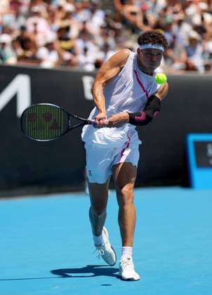 Ben Shelton of USA in action Australian Open, Day Two, Tennis, Melbourne Park, Melbourne, Australia - 15 Jan 2024  Copyright: xEllaxLing Shutterstockx 14297581i