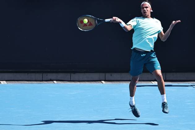 Daniel Altmaier, GER, during first round of 2024 Australian Open in Melbourne, 15 01 2023
