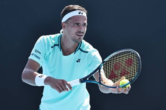 Daniel Altmaier, GER, during first round of 2024 Australian Open in Melbourne, 15 01 2023
