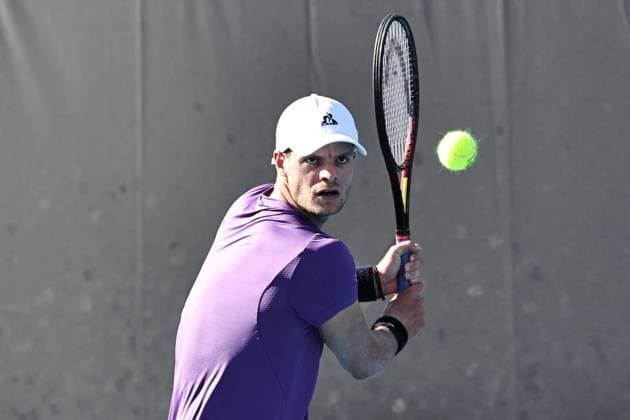 Yannick Hanfmann, GER, during first round of 2024 Australian Open in Melbourne, 15 01 2023