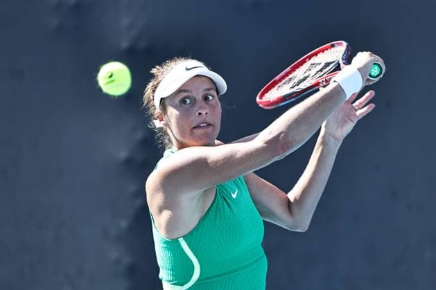 Tatjana Maria, GER, during first round of 2024 Australian Open in Melbourne, 15 01 2023