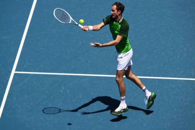 Daniil Medvedev in action during his first round match Australian Open, Day Two, Tennis, Melbourne Park, Melbourne, Australia - 15 Jan 2024  Copyright: xJamesxGourley Shutterstockx 14297582bq