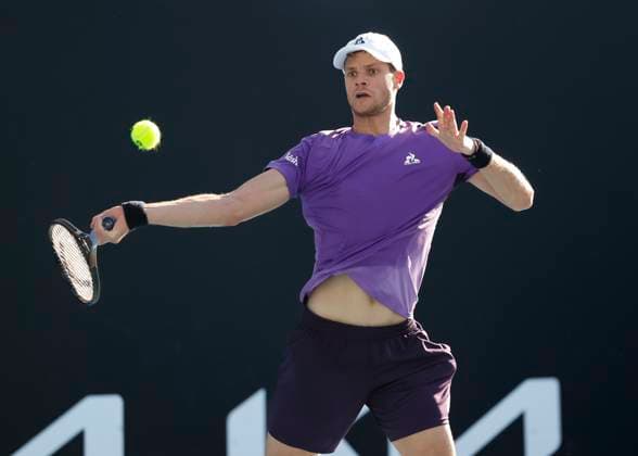 Yannick Hanfmann GER , Australian Open 2024, Melbourne Park, Melbourne, Victoria, Australia Copyright: xJuergenxHasenkopfx