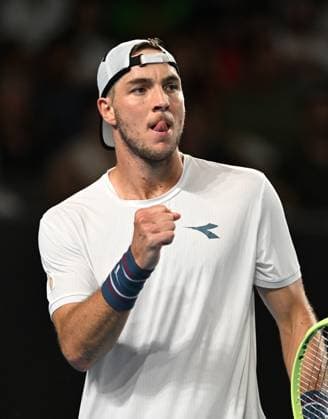 TENNIS AUSTRALIAN OPEN, Jan-Lennard Struff of Germany reacts during his first round match against Rinky Hijikata of Australia on Day 2 of the 2024 Australian Open at Melbourne Park in Melbourne, Monday, January 15, 2024. ( NO ARCHIVING, EDITORIAL USE ONLY, NO USE IN BOOKS WITHOUT CONSENT MELBOURNE VICTORIA AUSTRALIA  Copyright: xLUKASxCOCHx 20240115001889288738