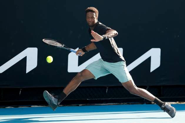 Gael Monfils, Australian Open 2024, Melbourne Park, Melbourne, Victoria, Australia Copyright: xJuergenxHasenkopfx