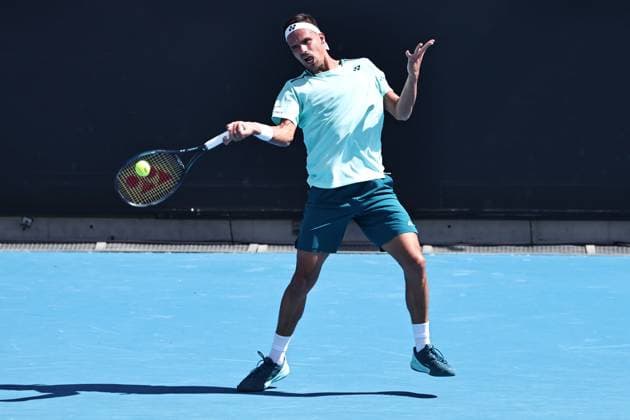Daniel Altmaier, GER, during first round of 2024 Australian Open in Melbourne, 15 01 2023