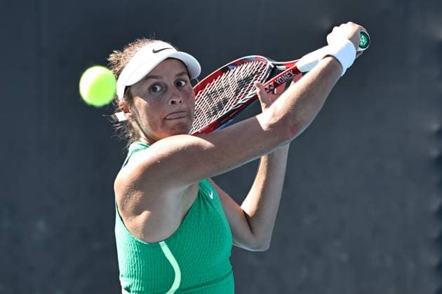 Tatjana Maria, GER, during first round of 2024 Australian Open in Melbourne, 15 01 2023