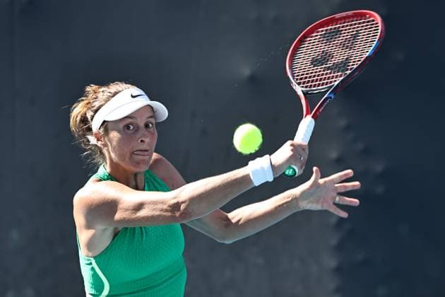 Tatjana Maria, GER, during first round of 2024 Australian Open in Melbourne, 15 01 2023