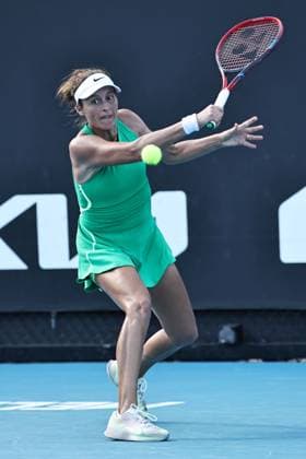 Tatjana Maria, GER, during first round of 2024 Australian Open in Melbourne, 15 01 2023