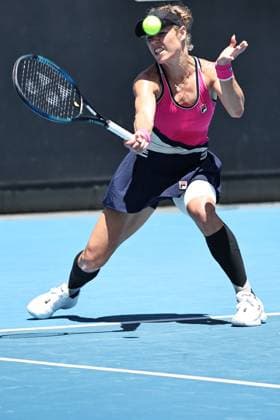 Laura Siegemund, GER, during first round of 2024 Australian Open in Melbourne, 15 01 2023