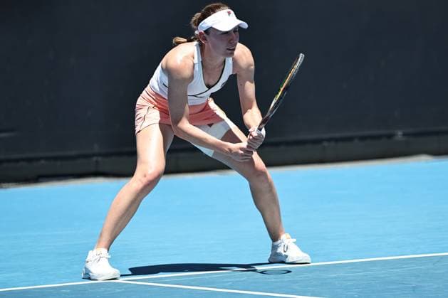 Ekaterina Alexandrova, RUS, during first round of 2024 Australian Open in Melbourne, 15 01 2023